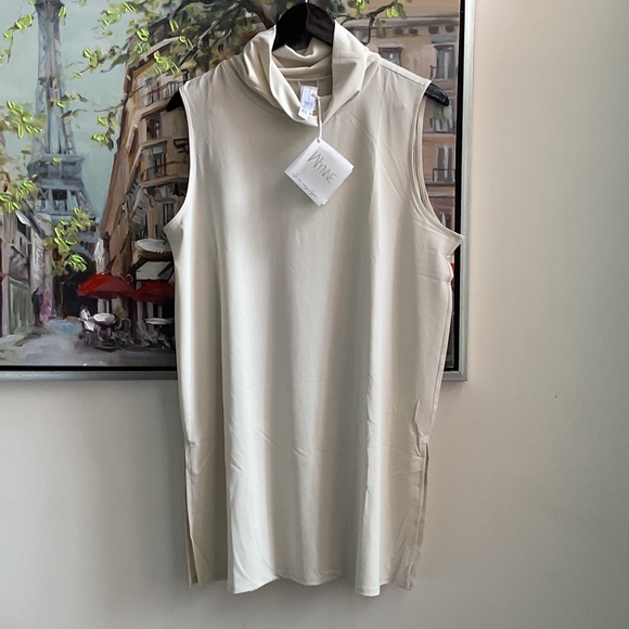 Marla Wynne Matte Jersey Mock Neck Log Tunic - Picture 1 of 5